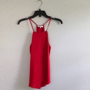 Milly Slinky Silky Red Top